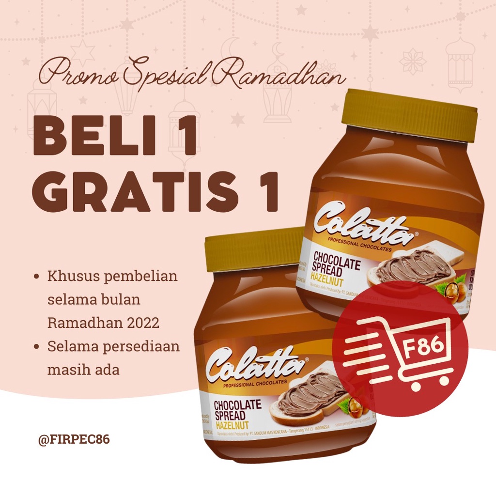 Jual F86 Colatta Chocolate Spread Hazelnut Coklat Kacang Hazelnut