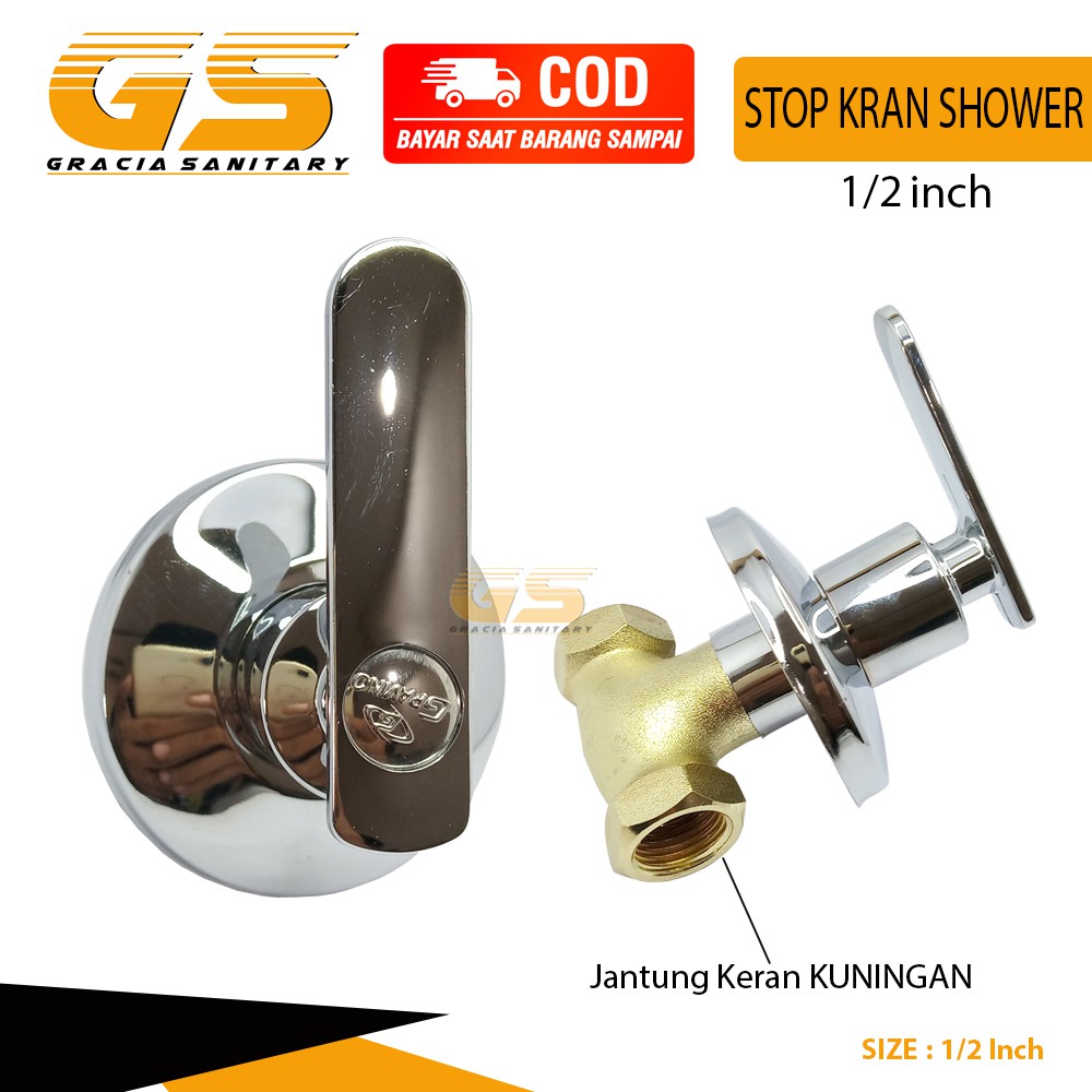 Jual Stop Kran Shower Tanam Kran Dinding Kran 1 2 Inch Keran Air 1098