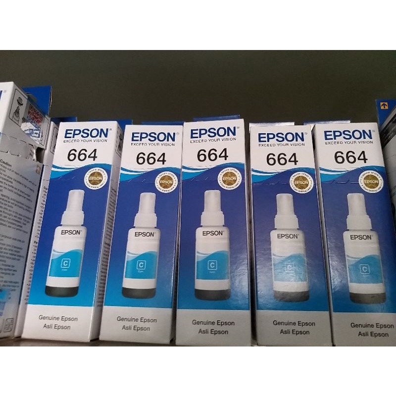 Jual TINTA EPSON 664 TINTA PRINT REFILL PRINTER EPSON ORI BLACK CYAN