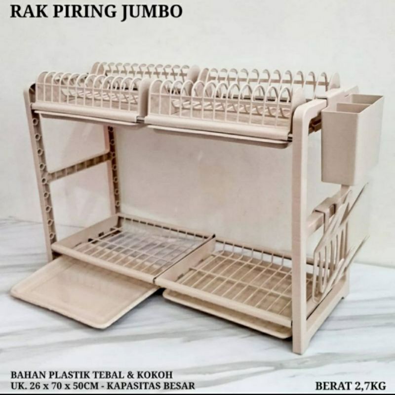 Jual Rak Piring Jumbo Stainless Tingkat Shopee Indonesia