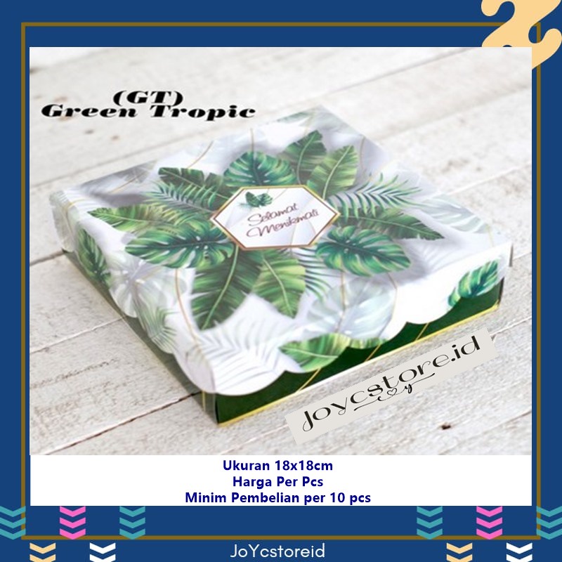 Jual Dus Nasi R8 Green Tropic Nasi Kotak 18x18 Box Nasi Box Kue Box