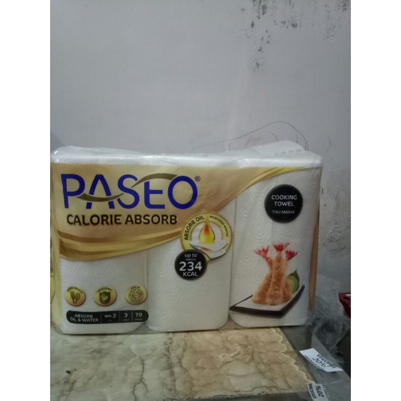 Jual TISSUE PASEO CALORIE ABSORB TOWEL COOKING 3 IN 1 Shopee Indonesia