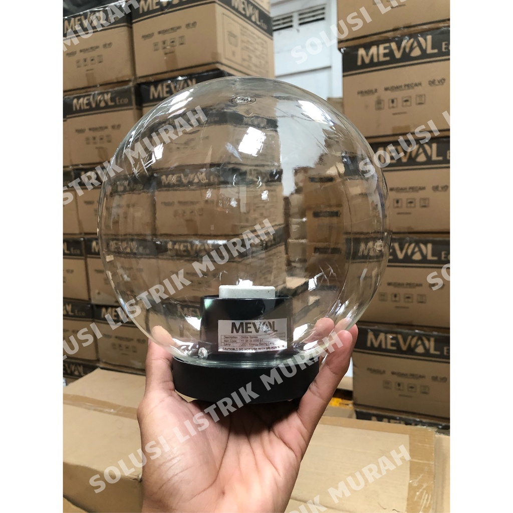 Jual TERLENGKAP Meval Kap Lampu Taman Outdoor Bulat Putih Plain