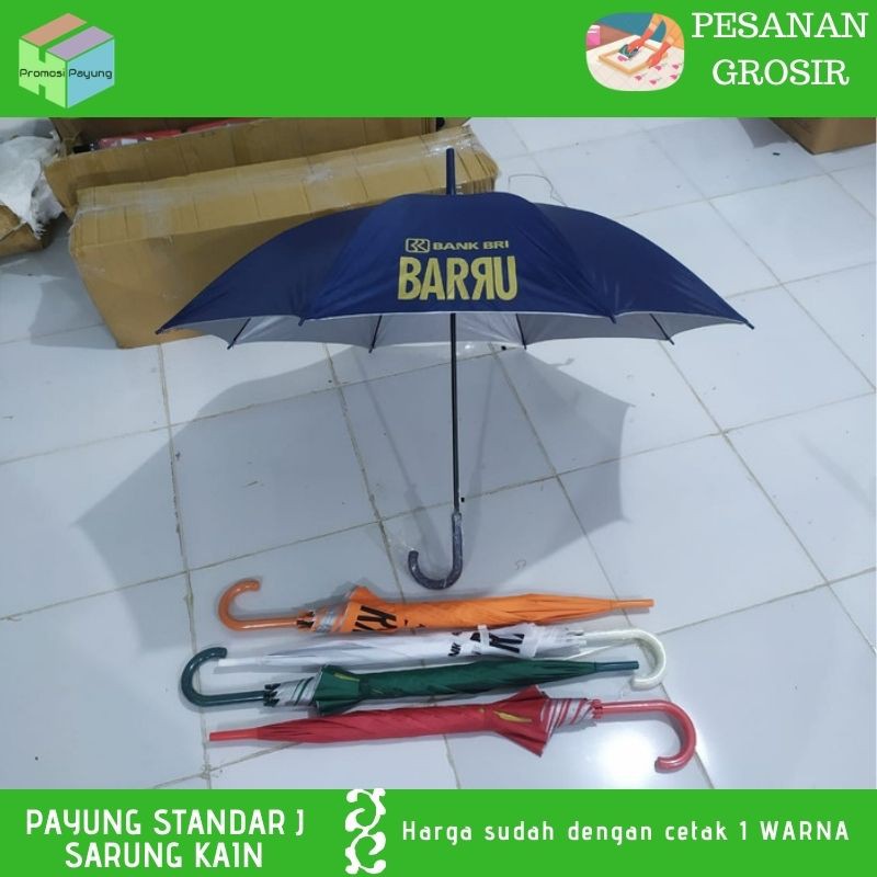 Jual Payung Custom Grosir Payung Panjang Standar Gagang J Sarung