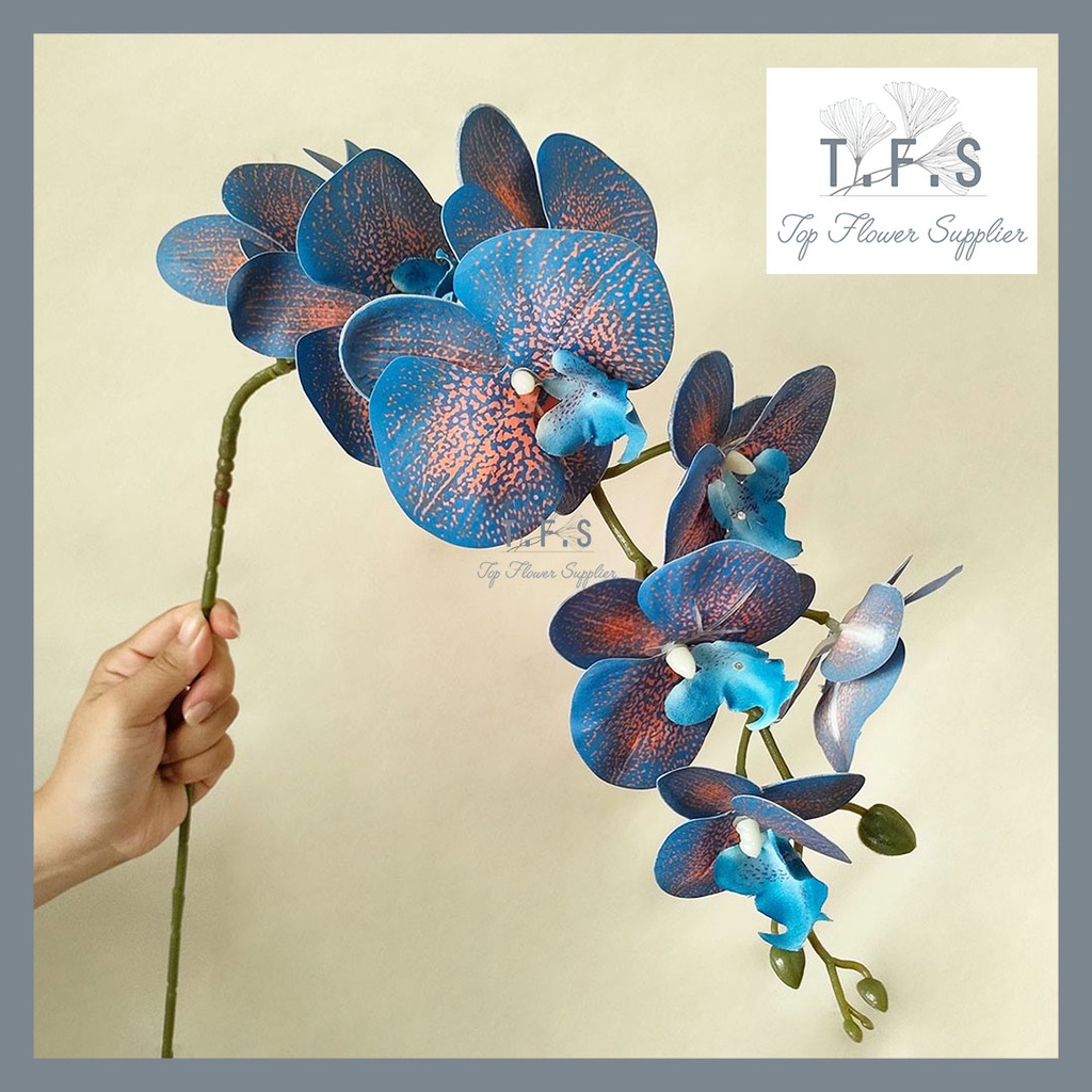 Jual Artificial Flower Real Touch Large Orchids Latex Bunga Anggrek