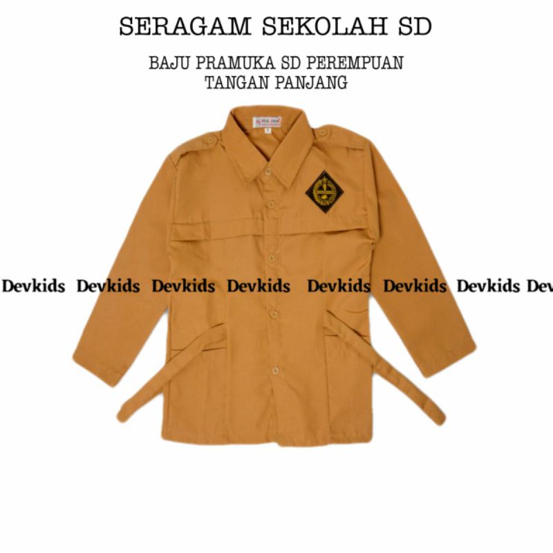 Jual Baju Sekolah Sd Pramuka Perempuan Lengan Panjang Seragam Sekolah