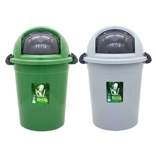 Jual Trash Bin Dustbin Bulat Tempat Sampah Bio Liter Green Leaf Bak