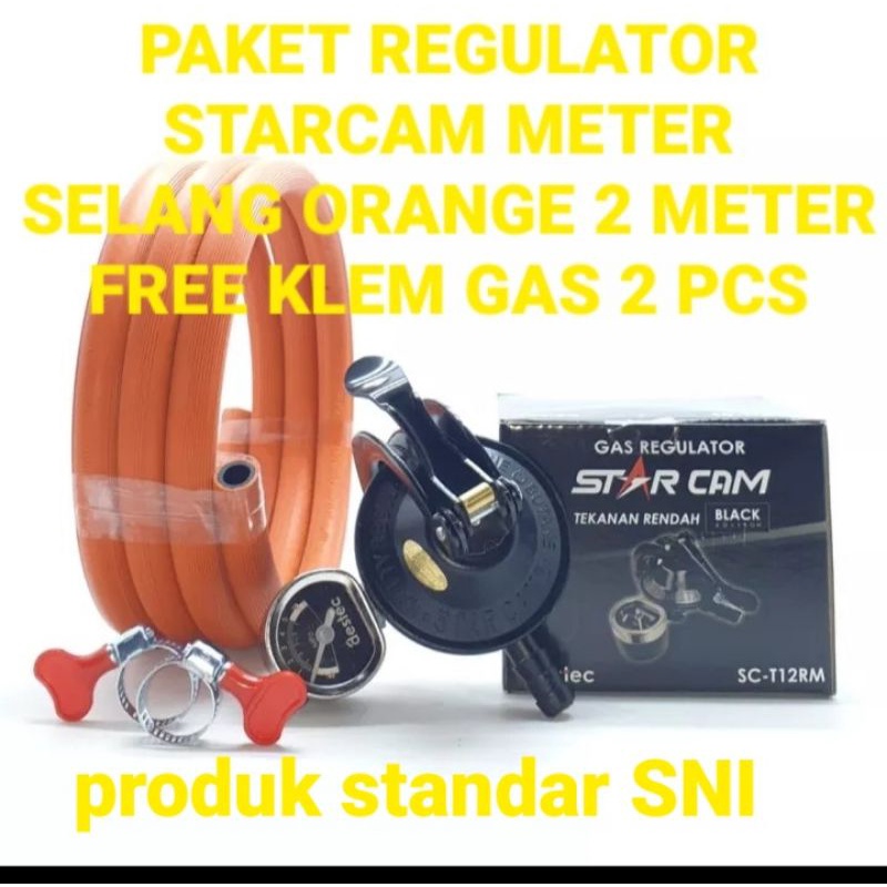 Jual Jual Paket Starcam Regulator Meter Dan Selang Orange 2meter Free