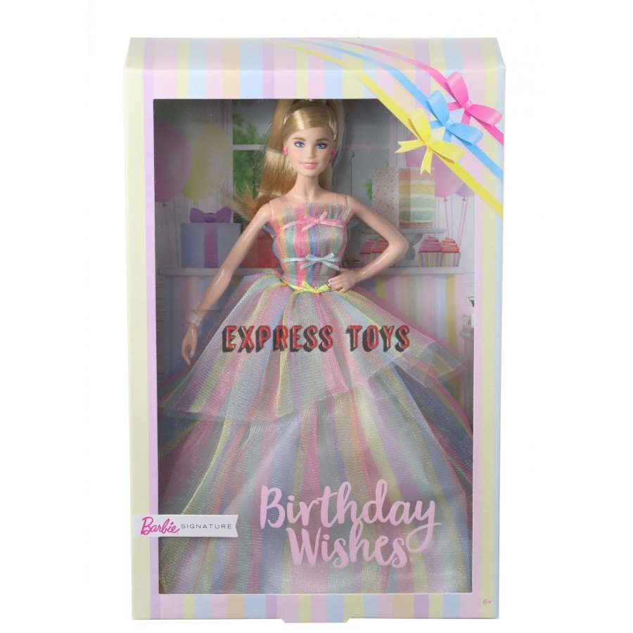 Jual Barbie Signature Birthday Wishes Doll Blonde In Rainbow Dress