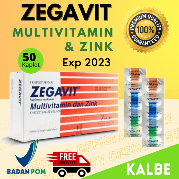 Jual New Zegavit Multivitamin Zink Isi Tablet Shopee Indonesia