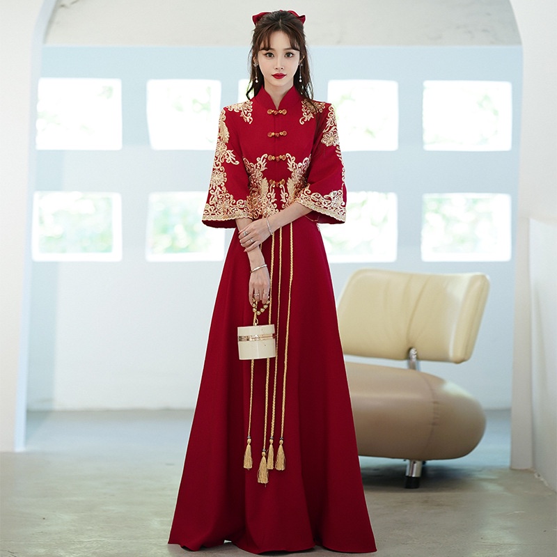 Jual Gaun Pengantin CheongsamJUMBO 8XLHanfu Ukuran Besar Pernikahan