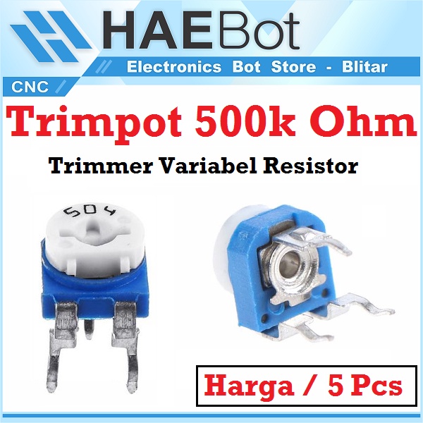 Jual HAEBOT Trimpot Trimmer 500k Ohm VR 504 Variabel Resistor