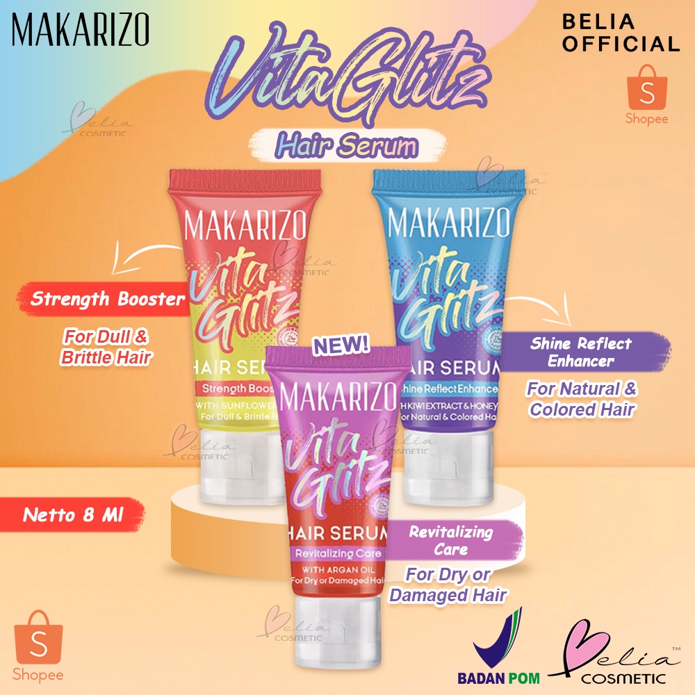 Jual BELIA MAKARIZO Vitaglitz Hair Serum Strength Booster Shine