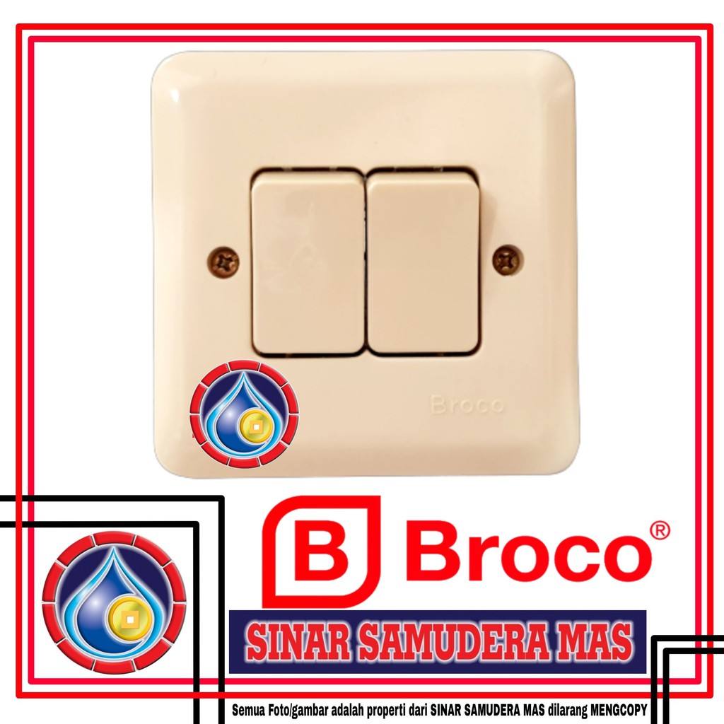 Jual Saklar Broco Seri Double Ib Tanam New Gee U Broco