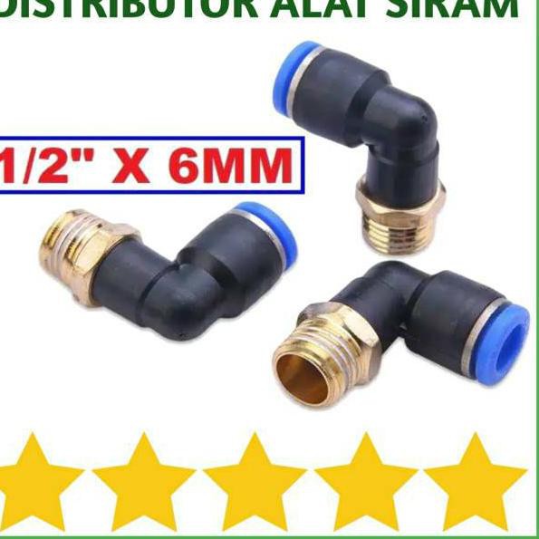 Jual 11 11 KONEKTOR SLIP LOCK ELBOW L DRAT 1 2 X 6MM PNEUMATIC PU PUSH