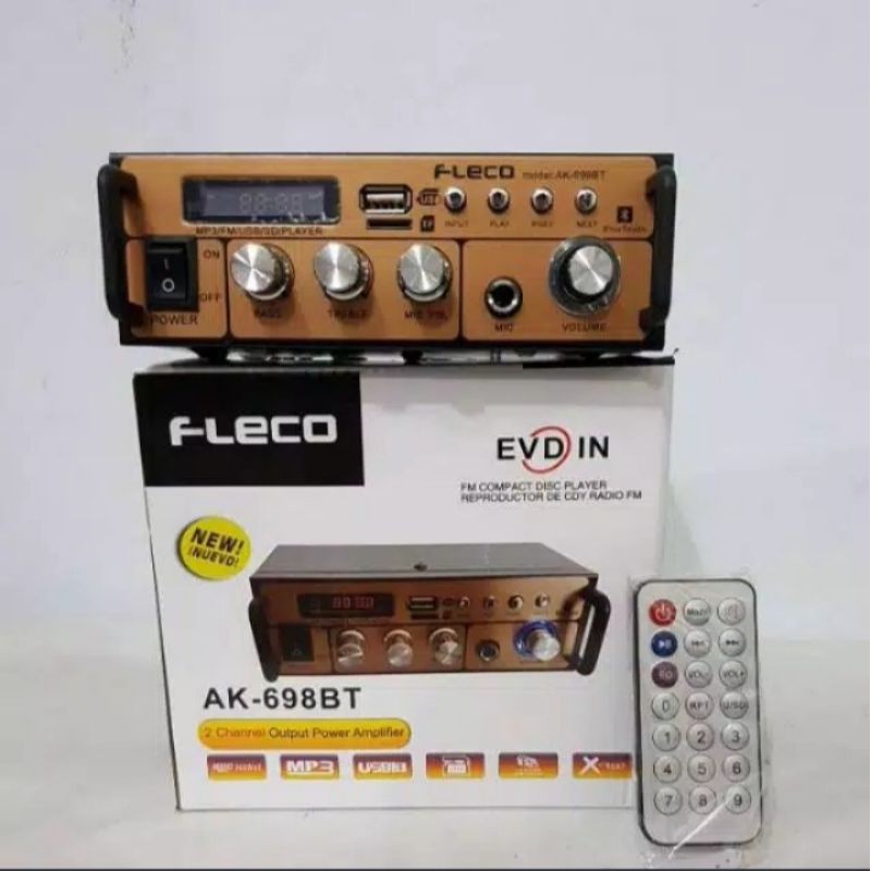 Jual Power Amplifier Bluetooth Fleco Ak Bt Stereo Amplifier Fleco