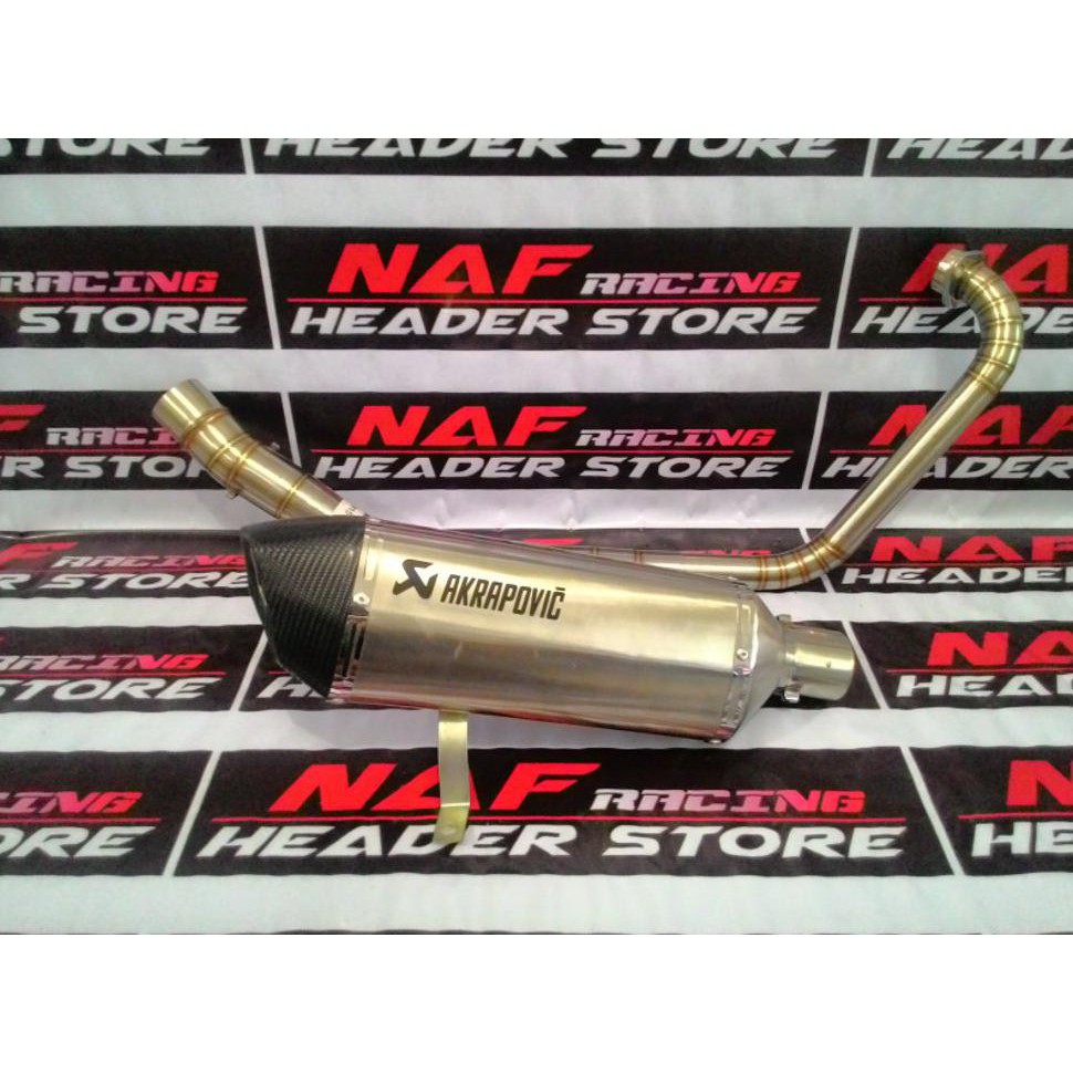 Jual Knalpot Motor Racing Akrapovic Evo Layang Titan Full System Semua