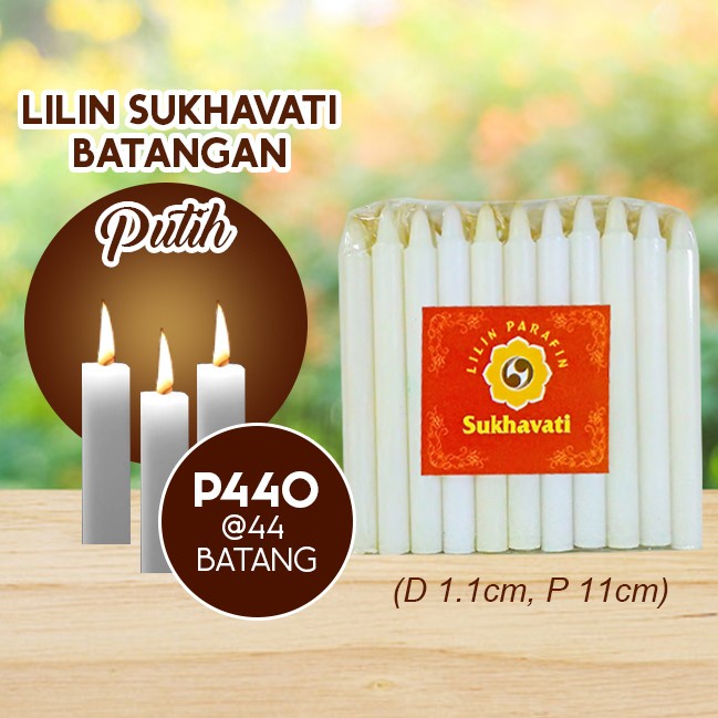 Jual Lilin Batang Sembahyang Sukhavati P440 Putih Shopee Indonesia