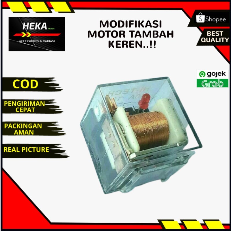 Jual Relay Klakson Transparan Kaki 4 12V 40A Riley Relay Alarm Motor