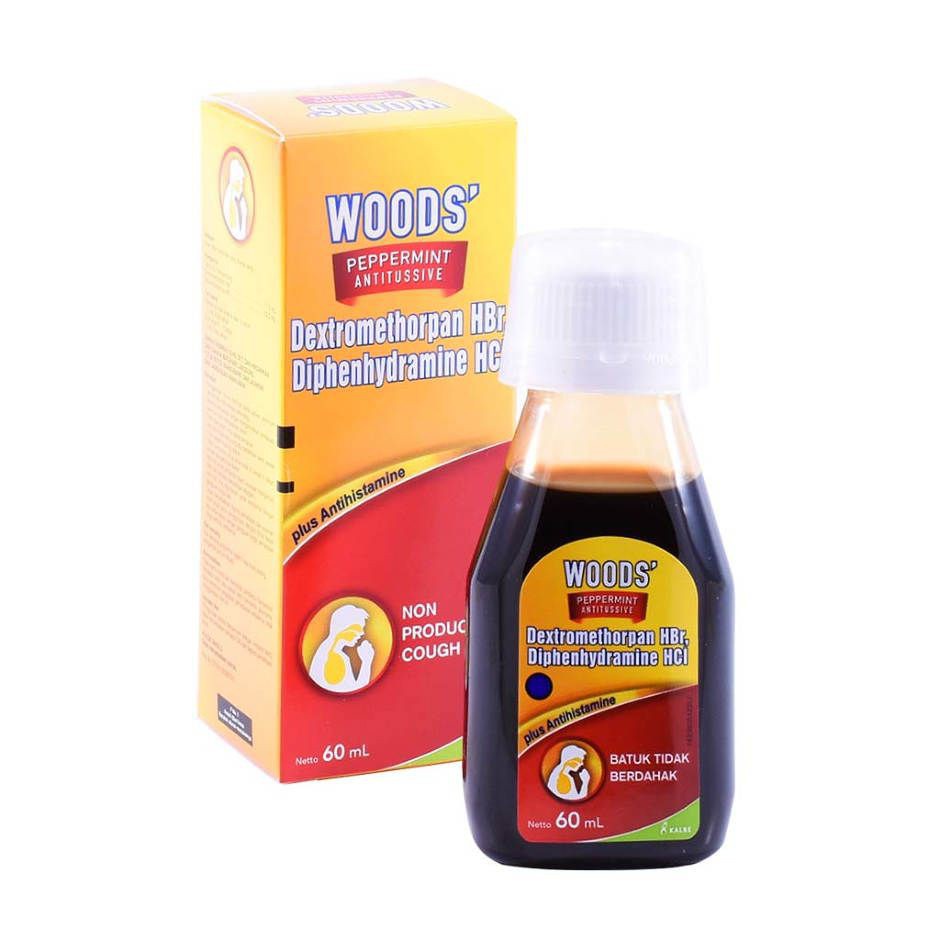 Jual Woods Merah Peppermint Antitussive Sirup Obat Batuk Kering