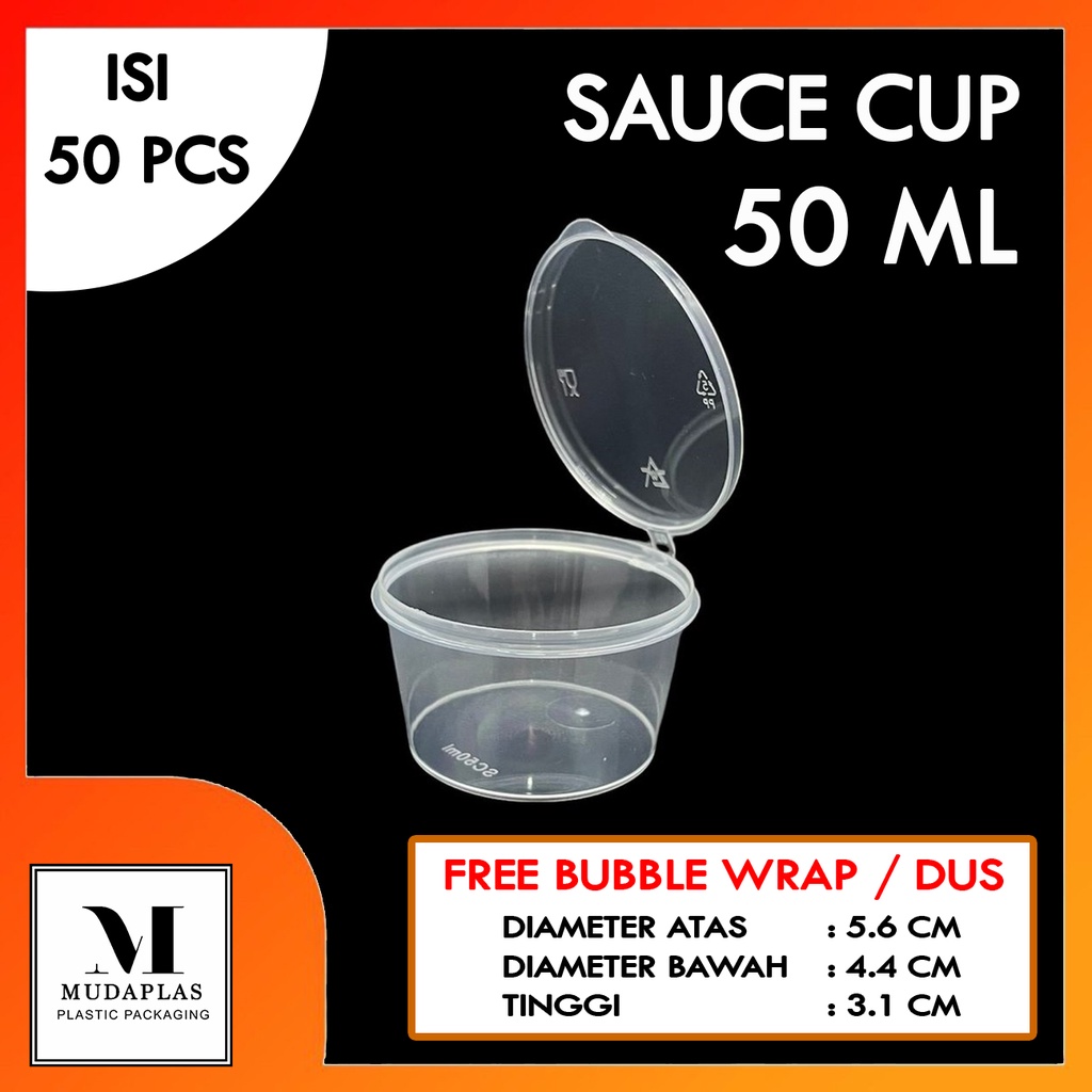 Jual Sauce Cup Ml Isi Pcs Tempat Saos Saus Sambal Plastik