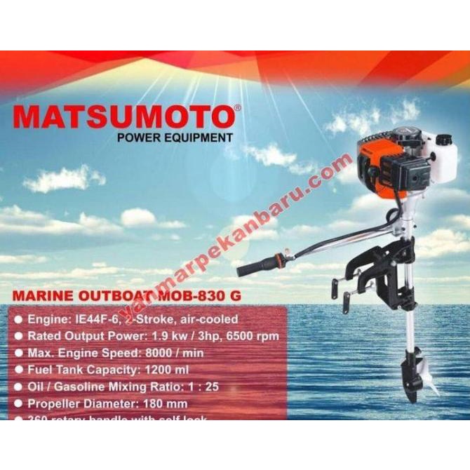 Jual Mesin Speed Boat Mesin Tempel Outboard Pk Hp Matsumoto Mob