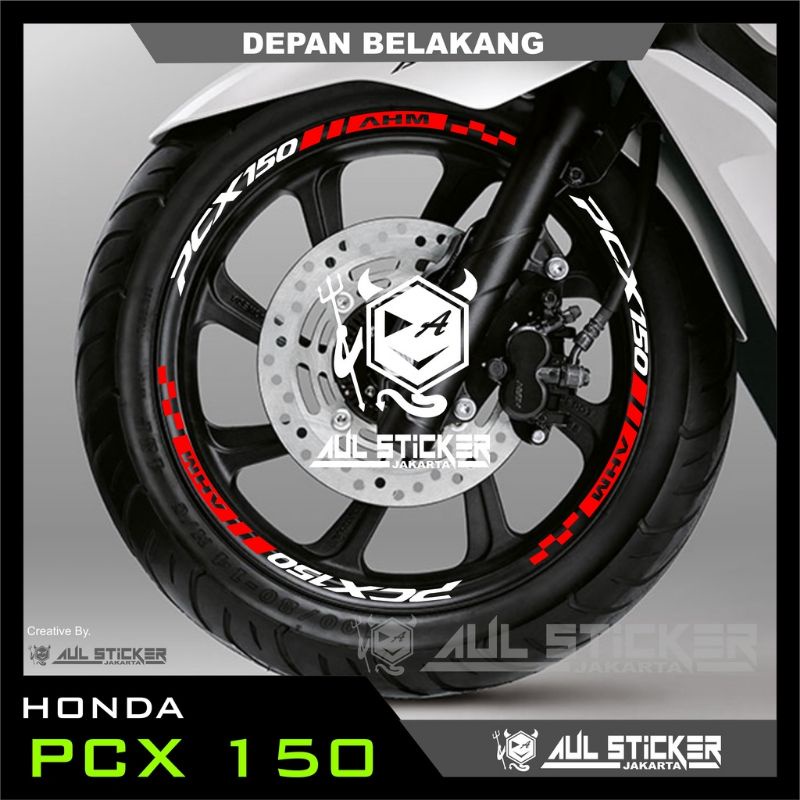 Jual Sticker Velg Kc 033 Honda PCX 160 Dan PCX 150 DEPAN BELAKANG