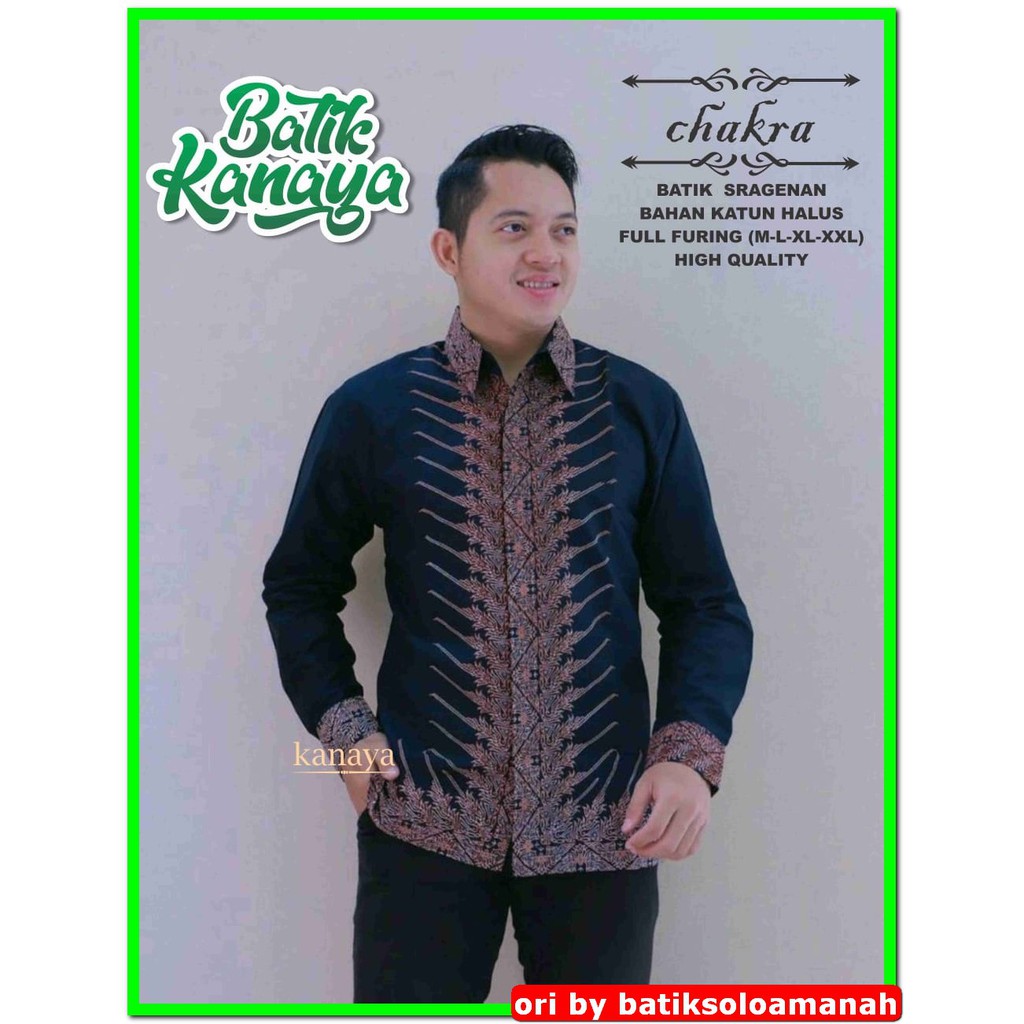 Jual KANAYA CHAKRA ATASAN KEMEJA BATIK PRIA SOLO LENGAN PANJANG LAPIS