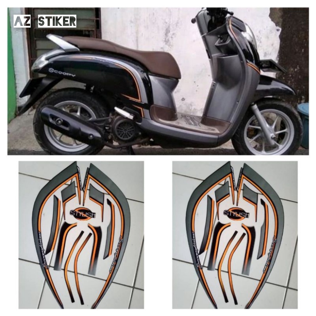 Jual STIKER STRIPING LIS LES POLET BODY MOTOR HONDA SCOOPY STYLISH 2017