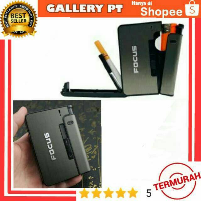 Jual Kotak Fashion Bungkus Metal Case With Lighter Korek Apigaul Keren