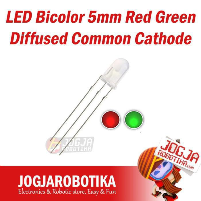 Jual Led Bicolor Mm Red Green Diffused Common Cathode Shopee Indonesia