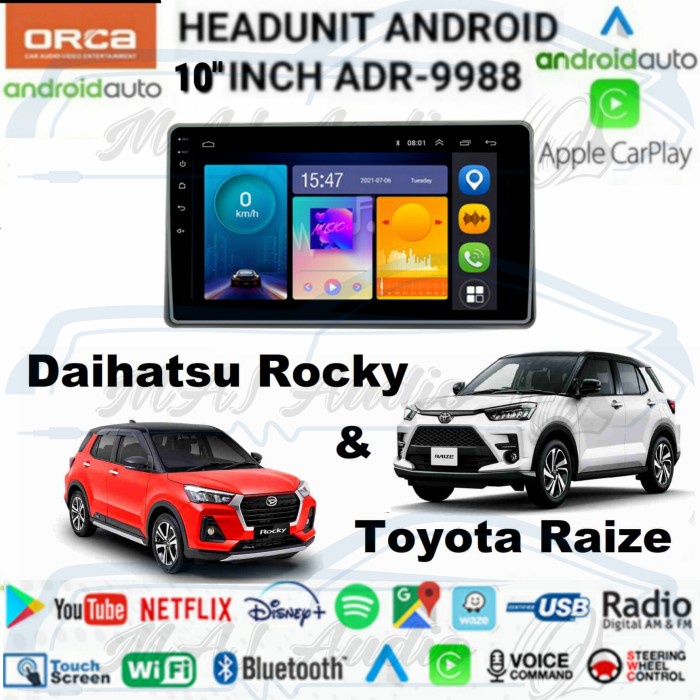 Jual Head Unit Android Orca Inch Oem Toyota Raize Daihatsu Rocky