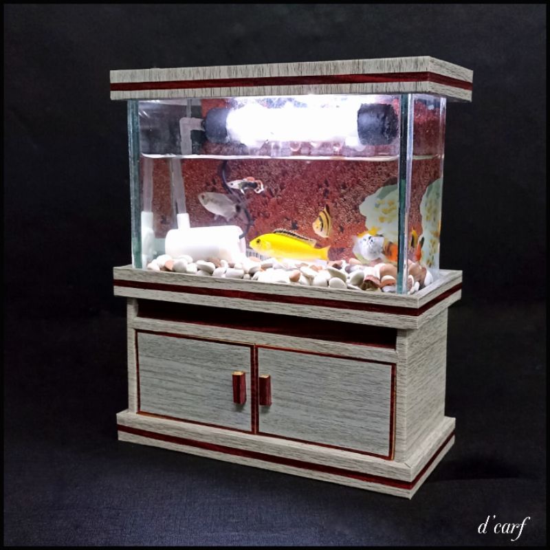 Jual Aquarium Fullset Lampu Led Batu Aquarium Pasir Aquarium Stiker