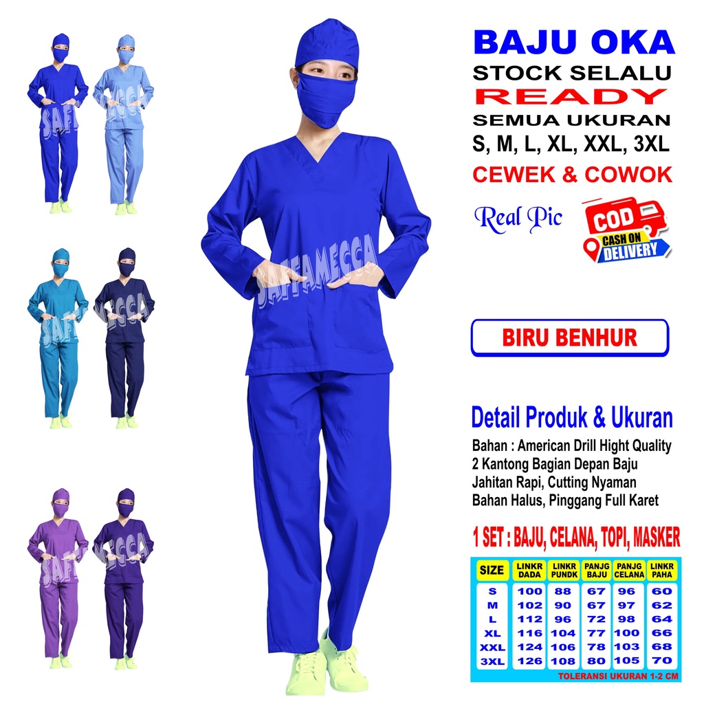 Jual Oka Baju Ok Baju Oka Baju Medis Baju Jaga Scrub Medis Lengan