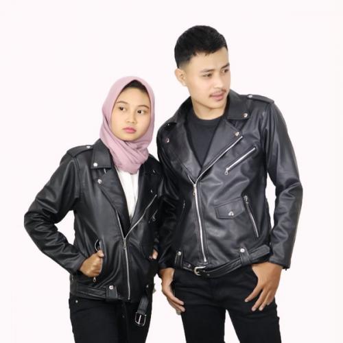 Jual Mzaidan PREMIUM Jaket Kulit Pria Ramones The Changcuters Bigsize