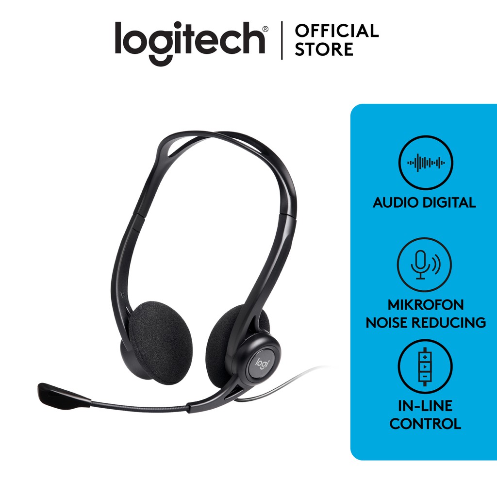 Jual Logitech H Usb Headset Noise Cancelling Shopee Indonesia