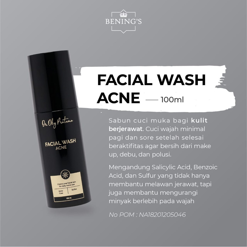 Jual Facial Wash Acne Brightening Exclusive Bening S Skincare Bening