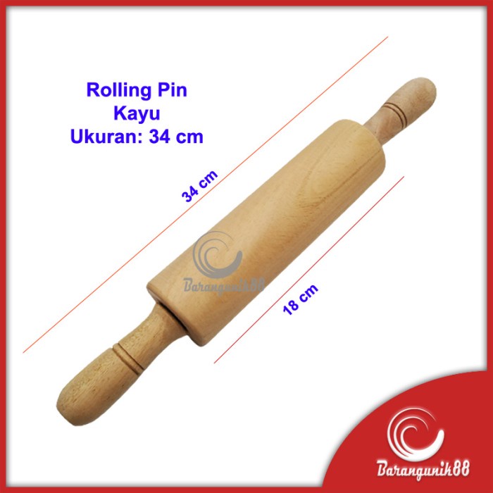 Jual Jual 34 Cm Rolling Pin Kayu Gilingan Adonan Roller Pin Dough