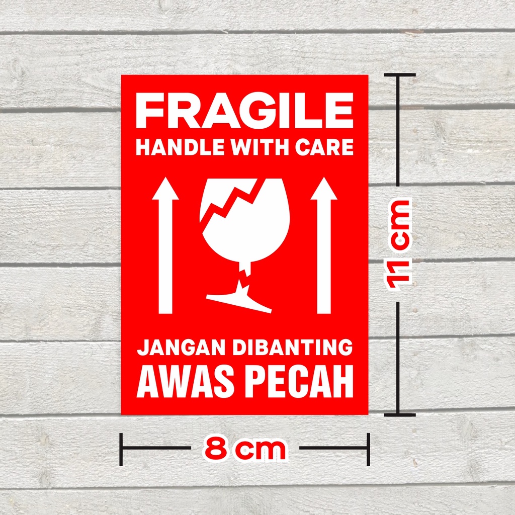 Jual Sticker Label Fragile Handle With Care Stiker Awas Pecah Jangan