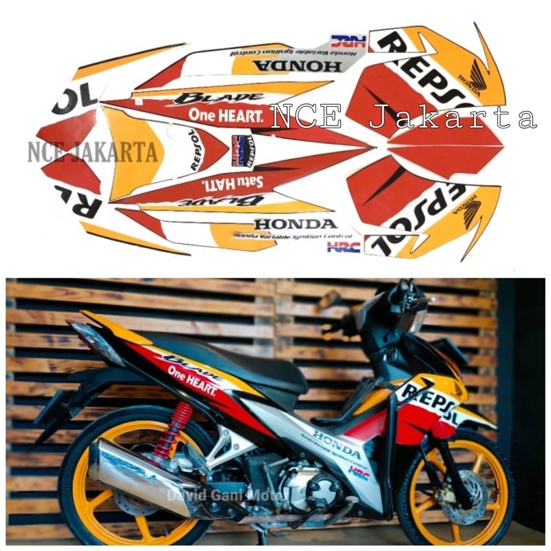 Jual Stiker Striping Honda Blade Repsol Shopee Indonesia