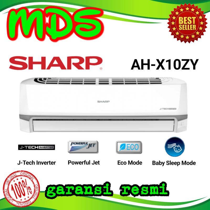 Jual AC SHARP AH X 10 ZY AC 1PK INVERTER HARGA AH X 10 ZY UNIT ONLY