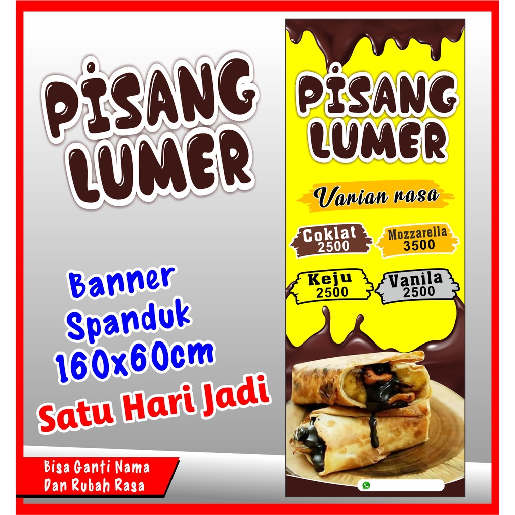 Jual Cod Banner Spanduk Pisang Lumer X Cm Shopee Indonesia