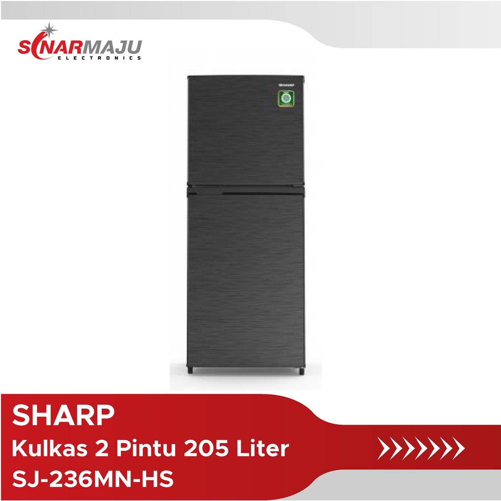 Jual Kulkas 2 Pintu Sharp 205 Liter Refrigerator SJ 236MN HS SJ236MN