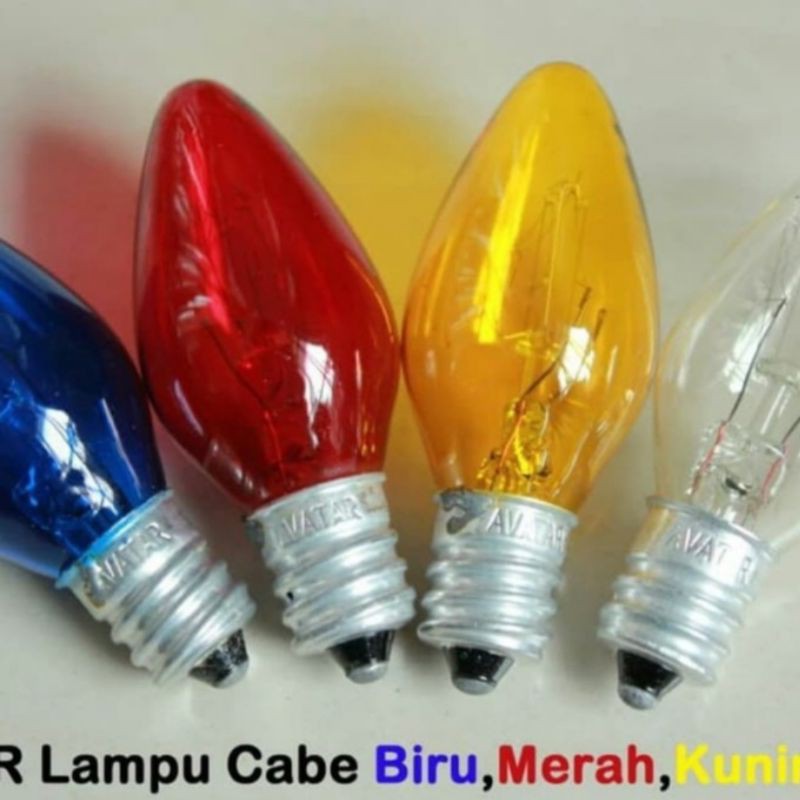 Jual Lampu Dop Cabe Lombok LAMPU TIDUR Jantung E12 Bening Clear