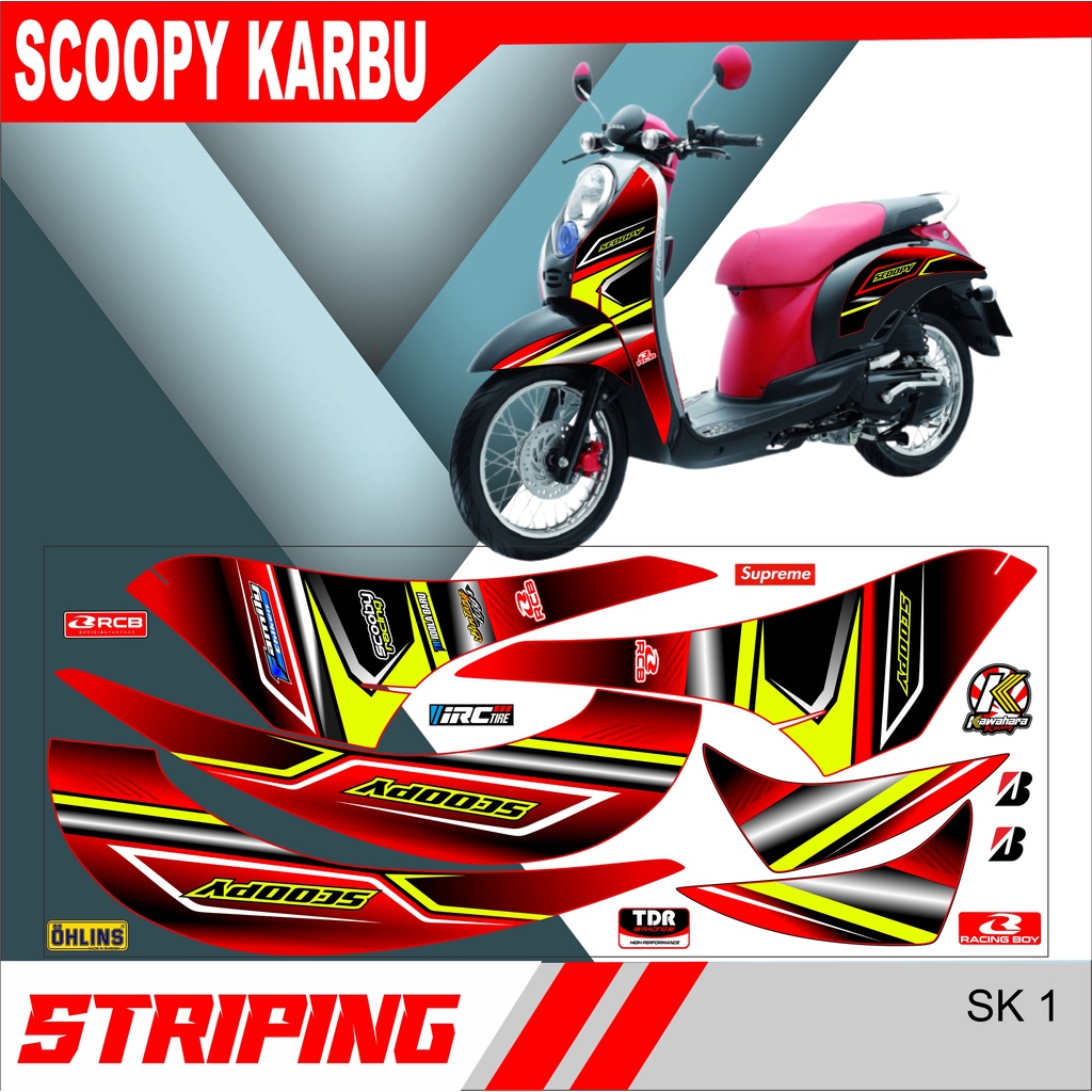 Jual Sticker Striping Varias Scoopy Karbu Racing Sangat Cocok Untuk