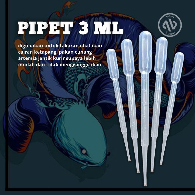 Jual Pipet Ikan Pipet Pippet Plastik Untuk Obat Ikan Pakan Ikan