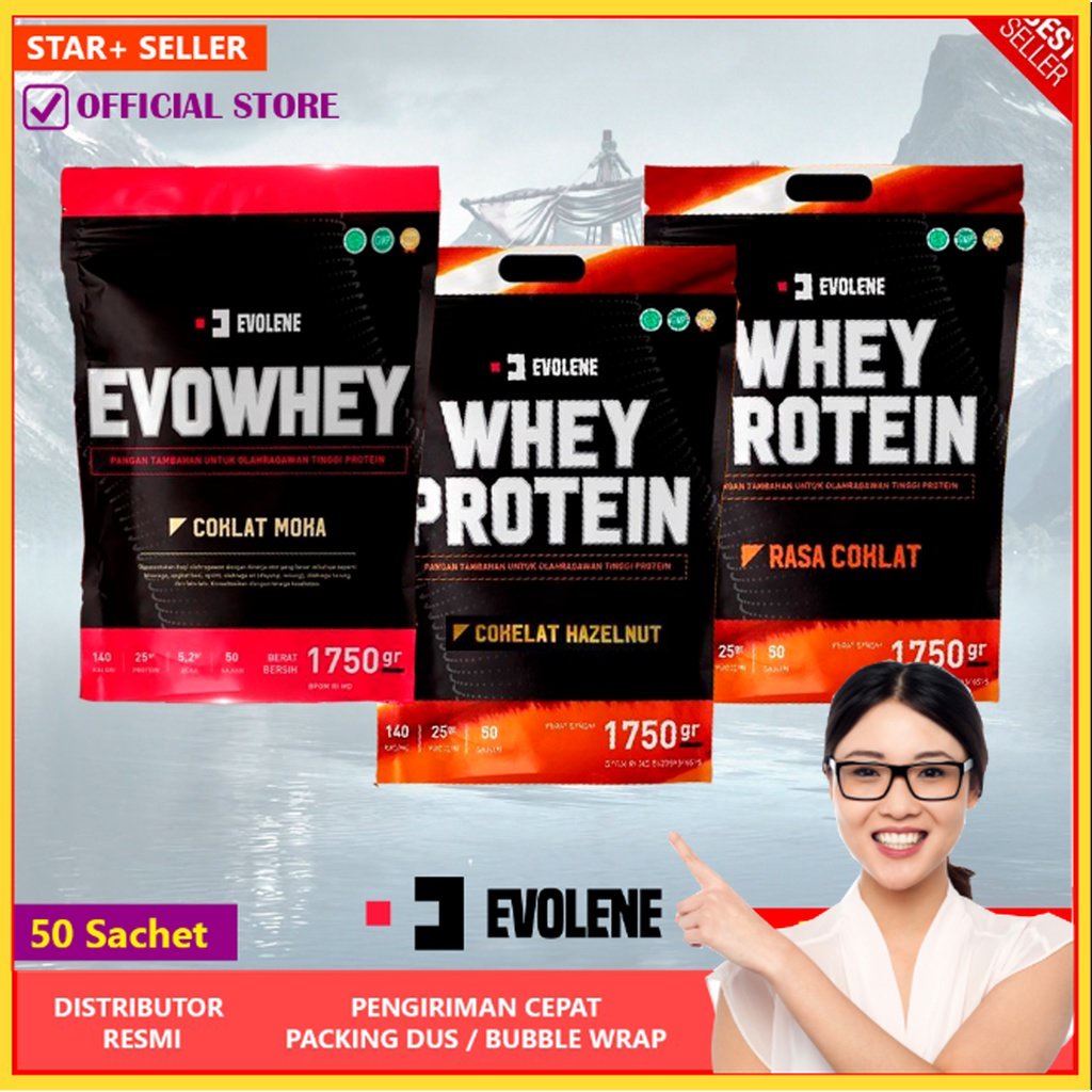 Jual Original Evolene Evowhey Whey Protein Sachet Gr Free Shaker