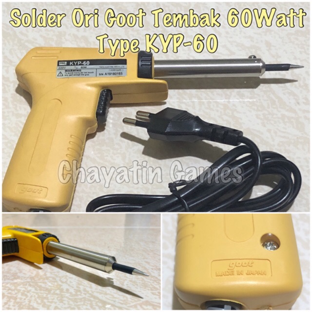 Jual Solder Ori Goot Type KYP 60 Daya 60Watt Model Pistol Shopee