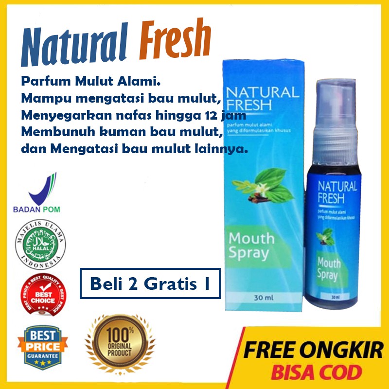 Jual Parfum Pengharum Mulut Obat Penghilang Bau Mulut Natural Fresh