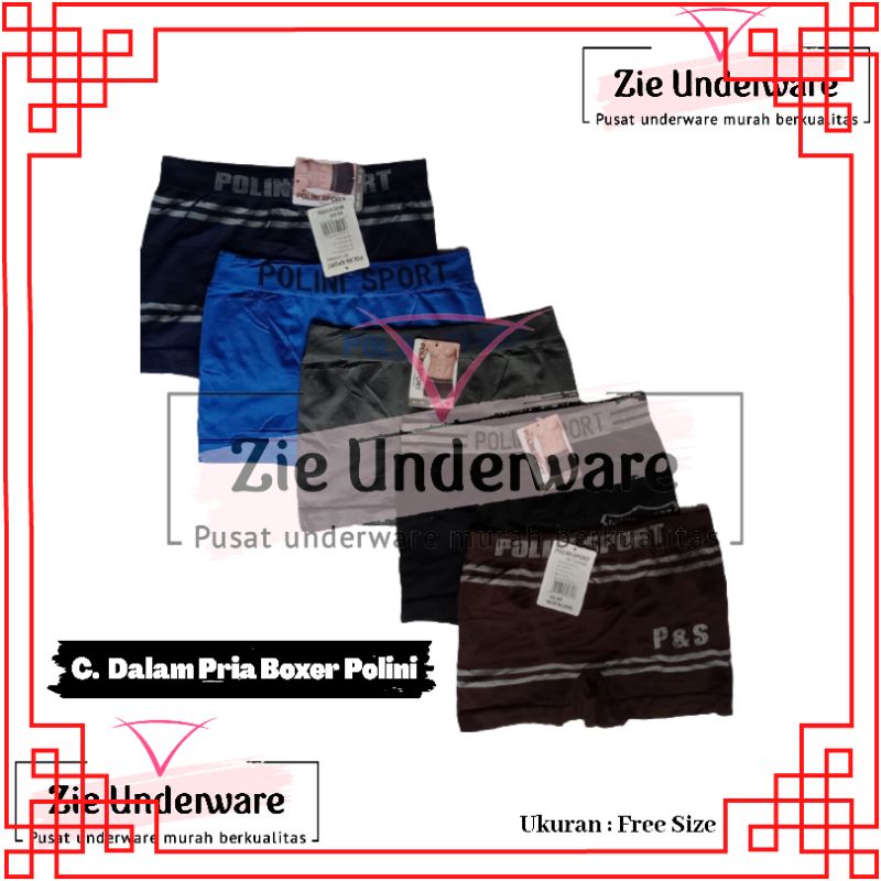 Jual Celana Dalam Boxer Pria Merk Polini Shopee Indonesia